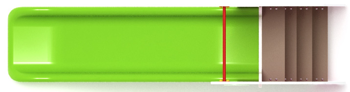 Горка пластиковая - ИО 42.01.06 - (зеленый скат) H=900
