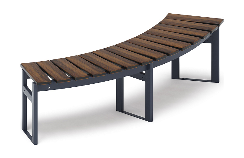 Модульная скамья радиальная (темный дуб) МФ 42.01.17