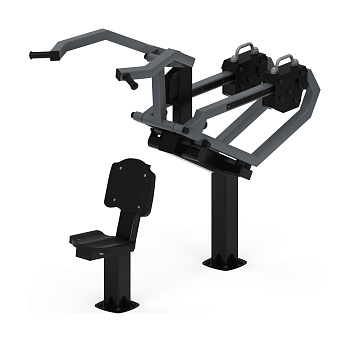 Тяга верхняя с переменной нагрузкой (серый) - Уличный тренажер - СТ 036-13