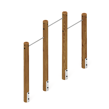 Турник взрослый тройной (лиственница темный) СО 2.20.10-Л.И1.01