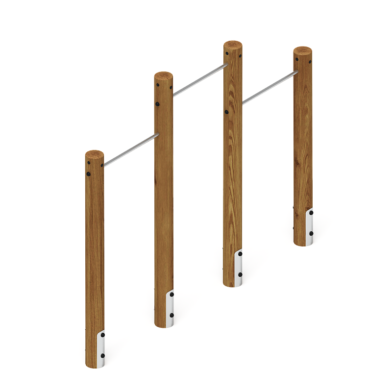 Турник взрослый тройной (лиственница темный) СО 2.20.10-Л.И1.01