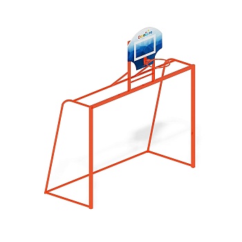 Ворота мини футбольные гандбольные с баскетбольным щитом - СО 2.60.03