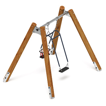 Качели семья (Лиственница темный) ИО 11.Р.07.01-Л.И1.01