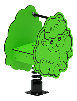 Качалка на пружине Барашек (зеленый) ИО 22.01.11-02