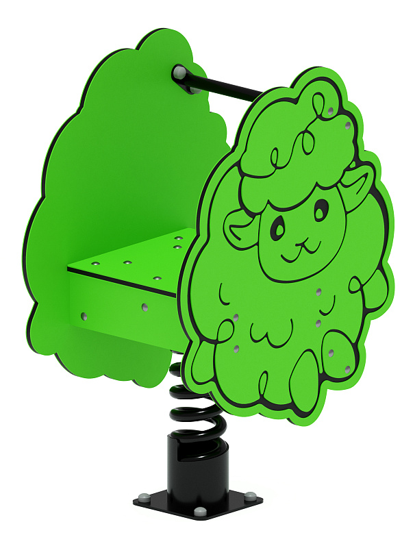 Качалка на пружине Барашек (зеленый) ИО 22.01.11-02