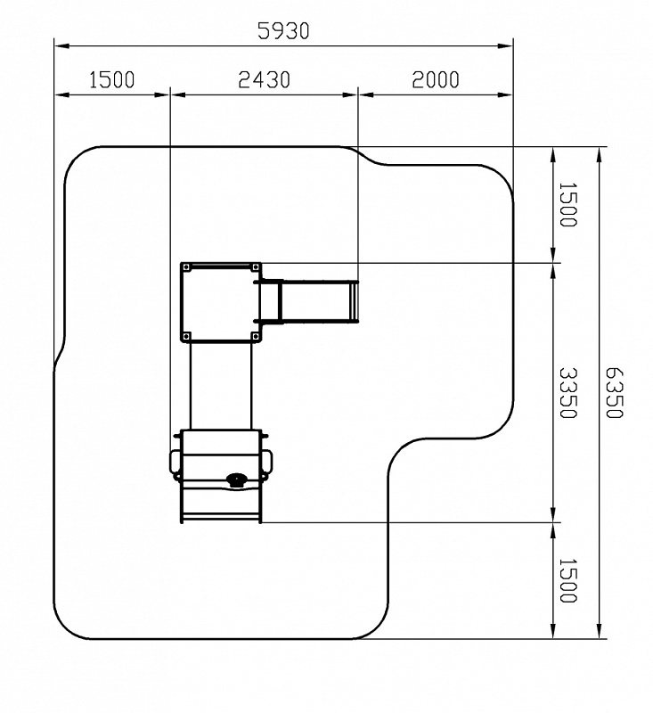 Машинка (серый) тип 3 - ДИК 1.03.1.03-02 - Игровой комплекс H=750