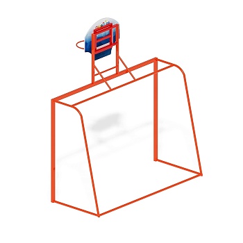 Ворота мини футбольные гандбольные с баскетбольным щитом - СО 2.60.03