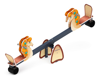 Качалка балансир со спинкой Лошадка - ИО 21.М.01.02-01.И1