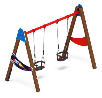 Качели двойные Д2 - ИО 12.Д.01.01.02-И1 - (Космопорт)