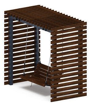 Пергола с качелями - МФ 78.01.02-01.И1 /без поликарбоната/