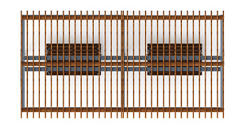 Пергола с диваном - МФ 78.03.02-01.И1 /без поликарбоната/