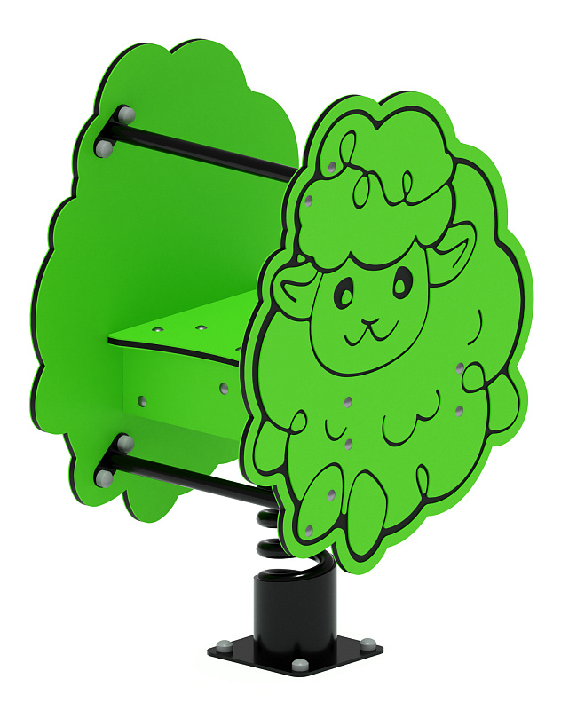 Качалка на пружине Барашек (зеленый) ИО 22.01.11-02