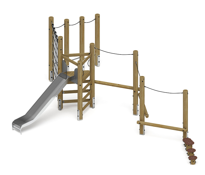 Игровой комплекс (лиственница орех) ДИК 2.24.07-Л.И1.02