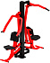 Тяга верхняя + жим от груди (красный) - Уличный тренажер двойной - СТ 027-11.И1