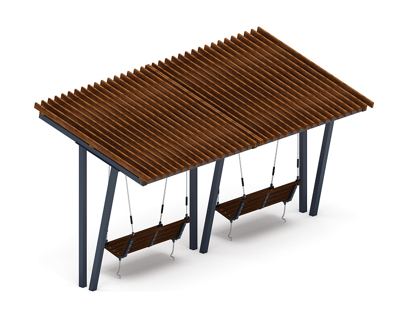 Пергола с диваном - МФ 78.03.02-01.И1 /без поликарбоната/