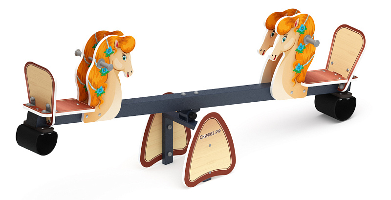 Качалка балансир со спинкой Лошадка - ИО 21.М.01.02-01.И1