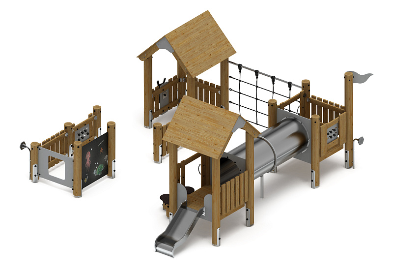 Игровой комплекс (лиственница орех) ДИК 1.24.02-Л.И1.02