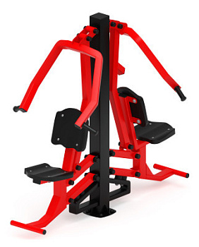 Жим от груди двойной (красный) - Уличный тренажер двойной - СТ 030-11.И1