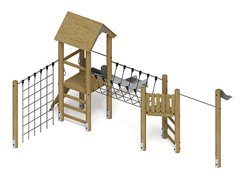 Игровой комплекс (лиственница орех) ДИК 2.24.05-Л.И1.02