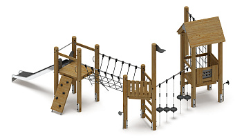 Игровой комплекс (лиственница орех) ДИК 2.24.02-Л.И1.02