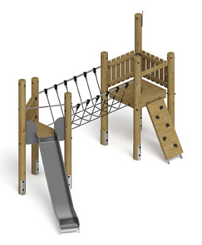 Игровой комплекс (лиственница орех) ДИК 2.24.05-Л.02.И1.02