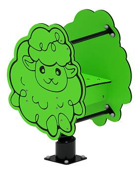 Качалка на пружине Барашек (зеленый) ИО 22.01.11-02