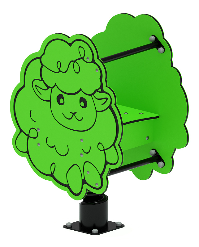 Качалка на пружине Барашек (зеленый) ИО 22.01.11-02