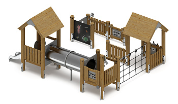 Игровой комплекс (лиственница орех) ДИК 1.24.02-Л.И1.02