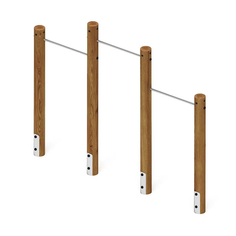 Турник взрослый тройной (лиственница темный) СО 2.20.10-Л.И1.01