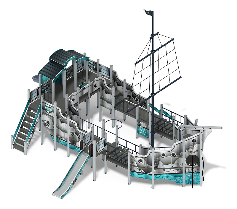 Фрегат (Лагуна) (винтовой скат) горка Н 1500 горка Н 2000 ДИК 2.03.3.04-12.И1