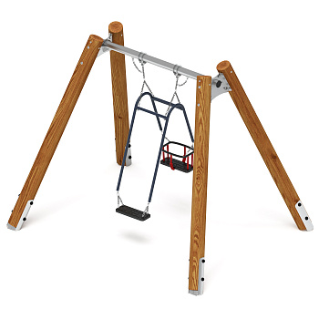 Качели семья (Лиственница темный) ИО 11.Р.07.01-Л.И1.01