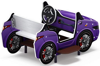 Кабриолет (фиолетовый) - Беседка машинка средняя - МФ 10.03.02-03
