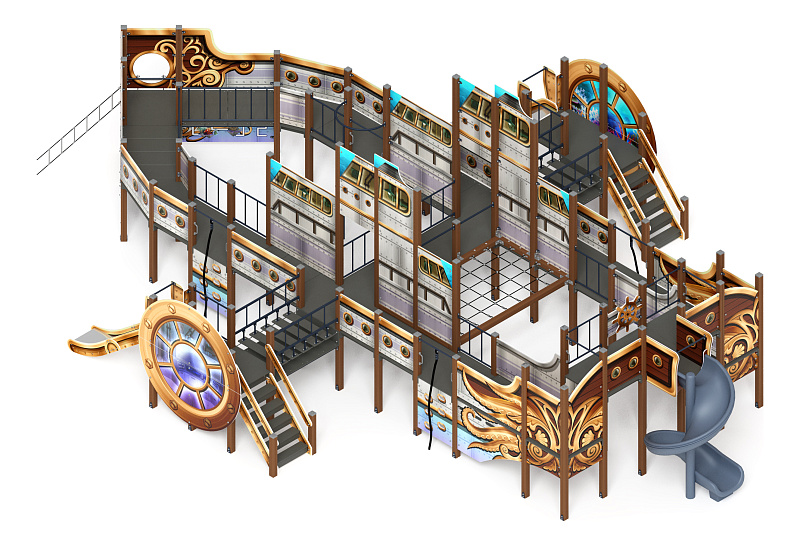 Пароход (Немо)  - ДИК 2.03.3.05-02.И1 - Игровой комплекс H=1200 H=2000