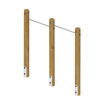 Турник взрослый двойной (лиственница орех) СО 2.20.09-Л.И1.02