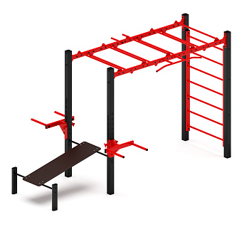 Многофункциональный спортивный комплекс (красный) МК 100.03-01