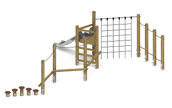 Игровой комплекс (лиственница орех) ДИК 2.24.07-Л.И1.02