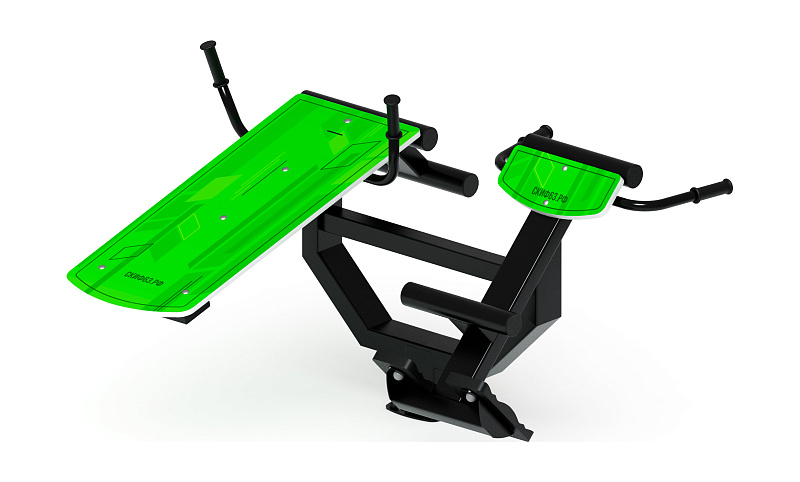 Гиперэкстензия+ лавка пресс (зеленый) СТ 038-12