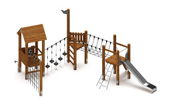 Игровой комплекс (лиственница темный ) ДИК 2.24.02-Л.И1.01