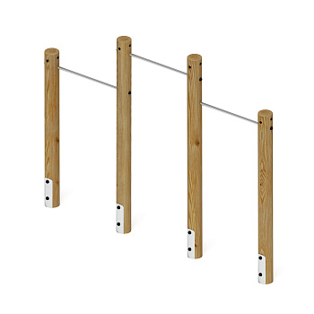 Турник взрослый тройной (лиственница орех) СО 2.20.10-Л.И1.02