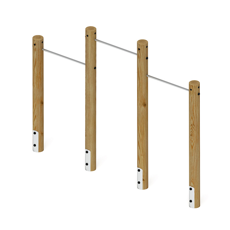 Турник взрослый тройной (лиственница орех) СО 2.20.10-Л.И1.02