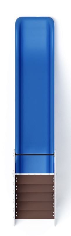 Горка пластиковая - ИО 42.01.01-01 - (голубой скат) Н-1200 (Снежная королева)