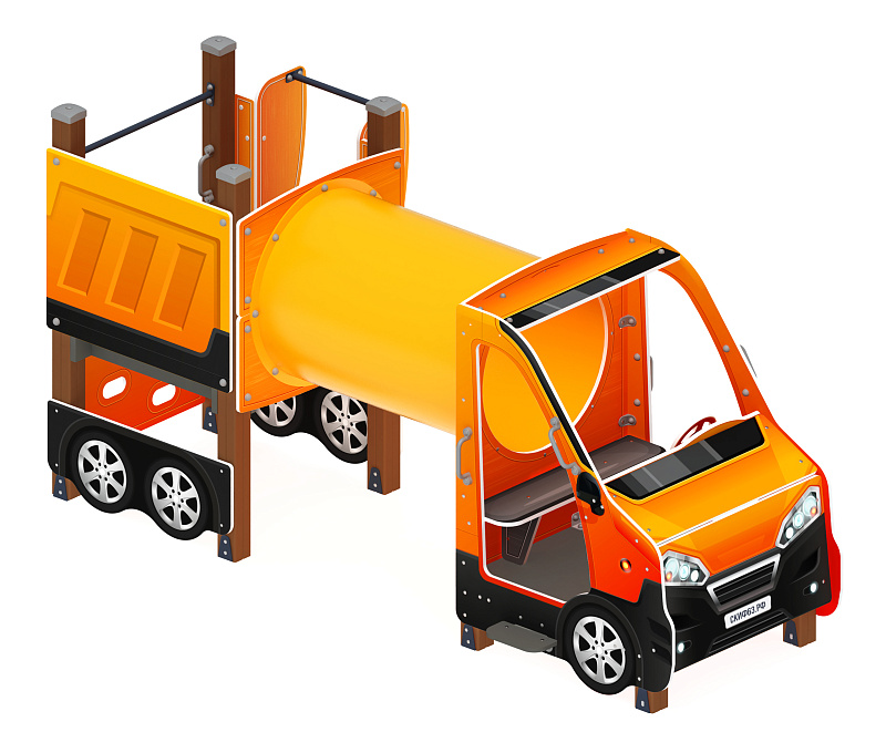Машинка (оранжевый) тип 3 - ДИК 1.03.1.03-01 - Игровой комплекс H=750