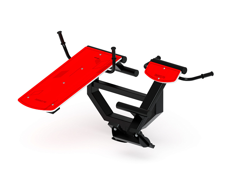 Гиперэкстензия+ лавка пресс (красный) СТ 038-11