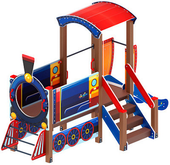 Паровозик (синий) - ДИК 1.03.5.01-01 - Игровой комплекс H=750