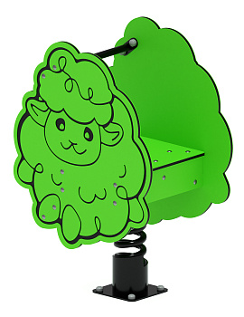 Качалка на пружине Барашек (зеленый) ИО 22.01.11-02