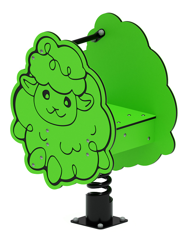 Качалка на пружине Барашек (зеленый) ИО 22.01.11-02