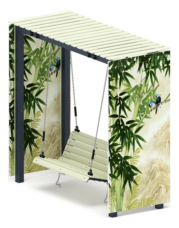 Пергола с диваном (Бамбук) - МФ 78.06.01-03.И1 /без поликарбоната/