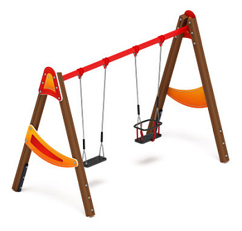 Качели двойные Д2 - ИО 12.Д.03.04.01-И1 - (Счастливое детство)