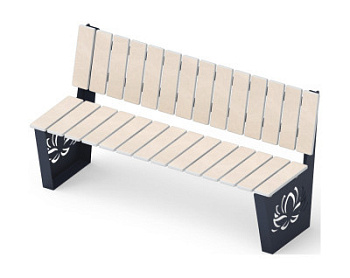 Скамья Лотос - МФ 42.02.01-01 (Светлый дуб)  (под анкера)