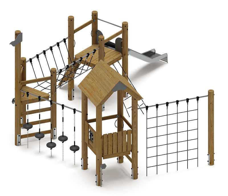 Игровой комплекс (лиственница орех) ДИК 2.24.02-Л.И1.02